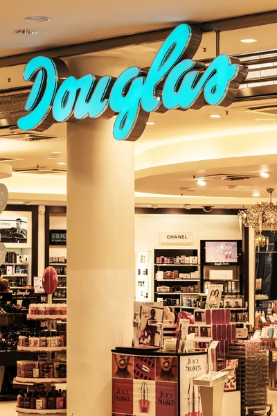 ROSTOCK, GERMANY - MAY 12, 2016: Parfumerie Douglas is a global perfumery store chain based in Hagen.