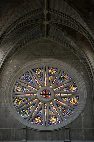 Stained glass rose window