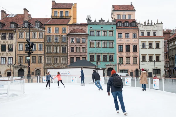 People skate on the marketplace square