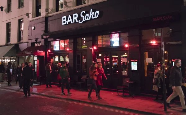 Bar Soho at London West End LONDON, ENGLAND - FEBRUARY 22, 2016