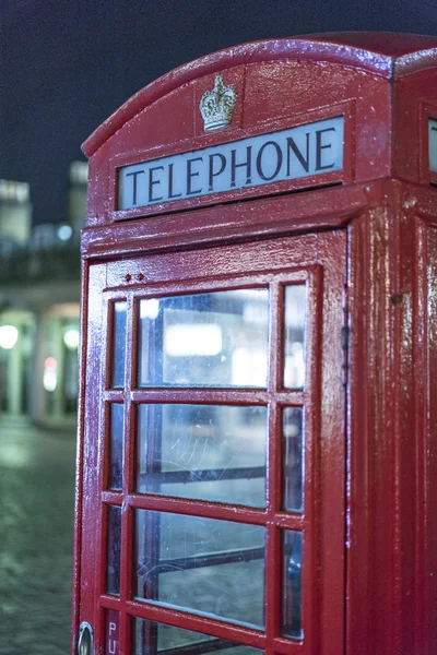 Telephone Booth at Covent Garden by night  - LONDON/ENGLAND  FEBRUARY 23, 2016