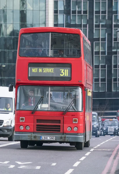 Old London Bus LONDON, ENGLAND - FEBRUARY 22, 2016