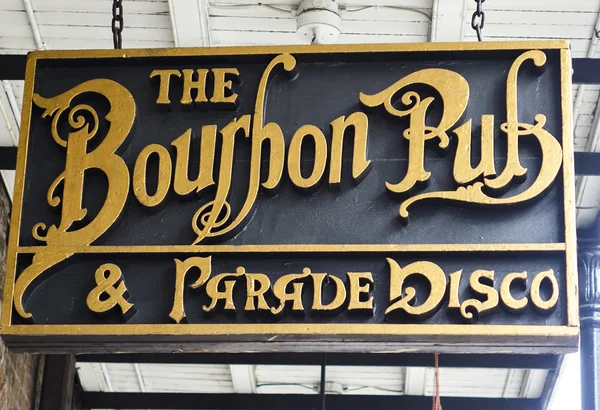 Famous Bourbon Pub in New Orleans French Quarter - NEW ORLEANS, LOUISIANA - APRIL 18, 2016