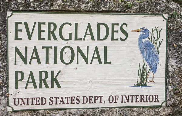 Everglades National Park Entrance sign - MIAMI, FLORIDA APRIL 11, 2016