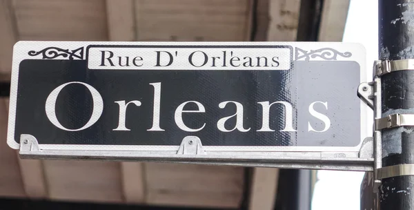 Street sign of Orleans Street at French Quarter