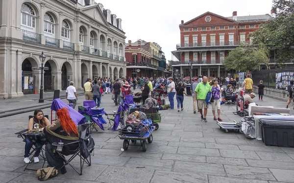 Main Square in New Orleans French Quarter - NEW ORLEANS, LOUISIANA - APRIL 18, 2016