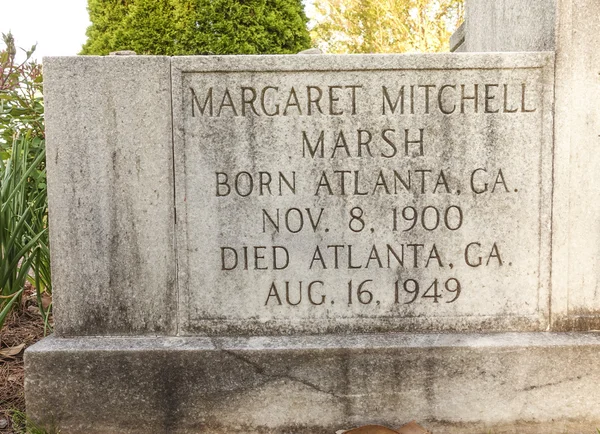 Grave of Margaret Mitchell on Atlanta cemetery - author of Gone with the Wind - ATLANTA, GEORGIA - APRIL 20, 2016
