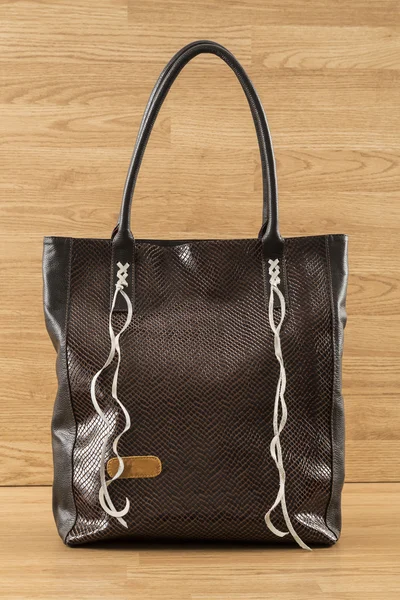 Black leather bag for women