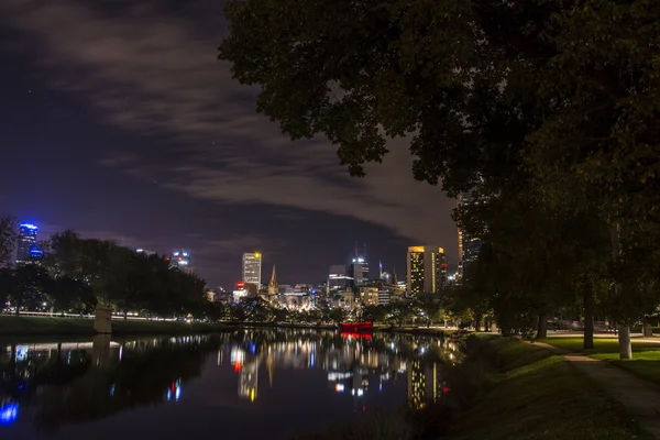 Melbourne skyline by night, Australia