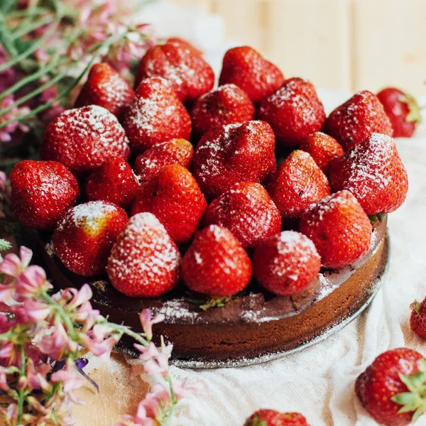 Strawberry tart, strawberry shortcake, strawberry jam. serving h
