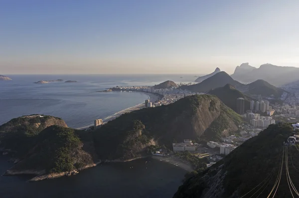 View of Rio de Janeiro from Sugar Loaf Mountain at sunset, Brazil