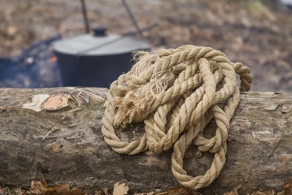 Rope on a log