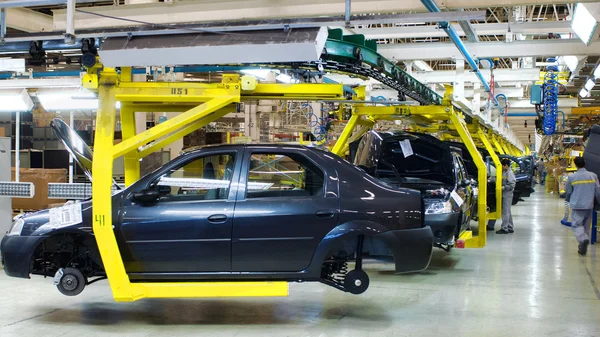 Samara , Russia -December 13, 2007: Assembly line of LADA Cars Automobile Factory AVTOVAZ