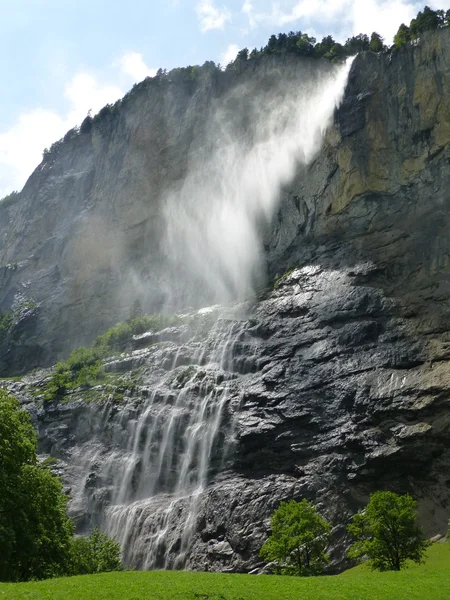 Waterfall in Lauterbrunnen Valley, Switzerland