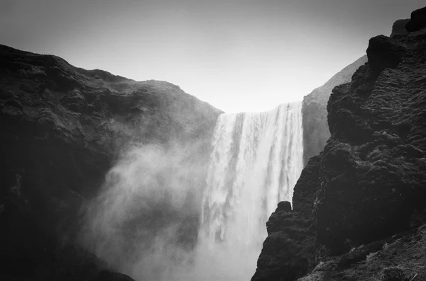 Skogafoss Waterfall, Iceland - Black and White