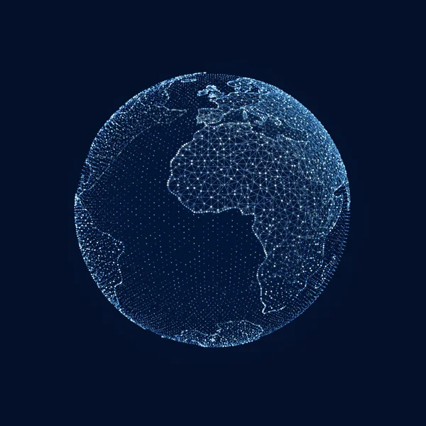 Digital planet earth. Global Internet network
