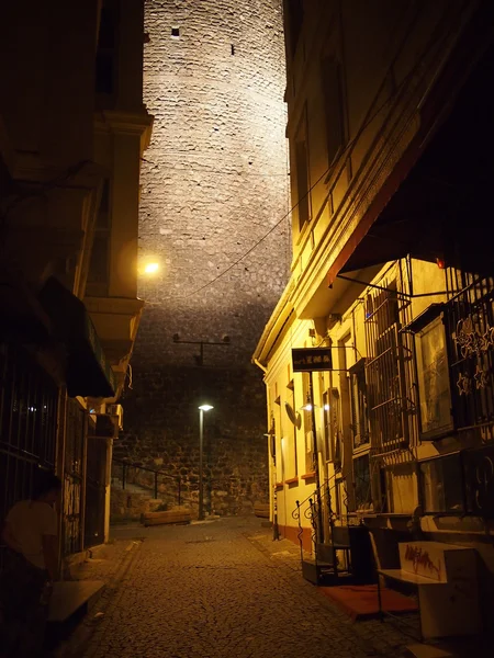 Istanbul alleyway at night