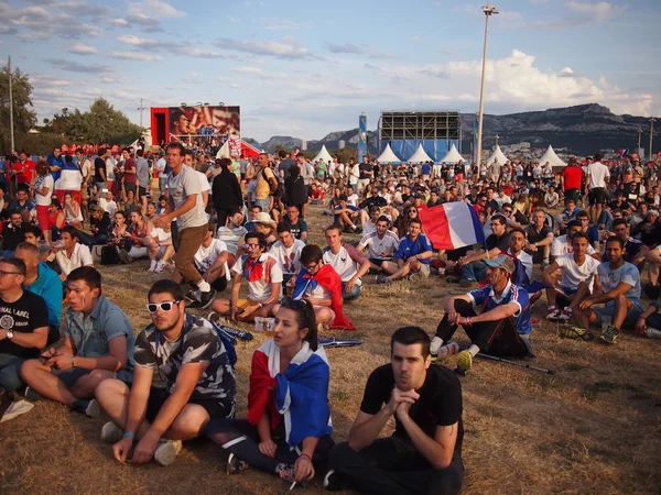 French fans in the fan zone