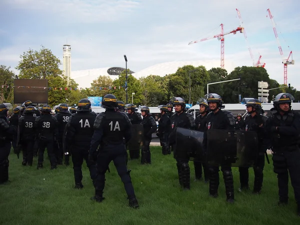 Riot police in Marseille