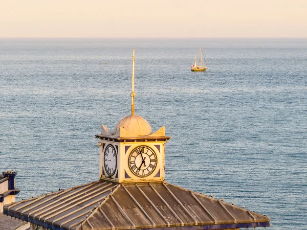 Old clock on a tower of Eastbourne\'s Pier