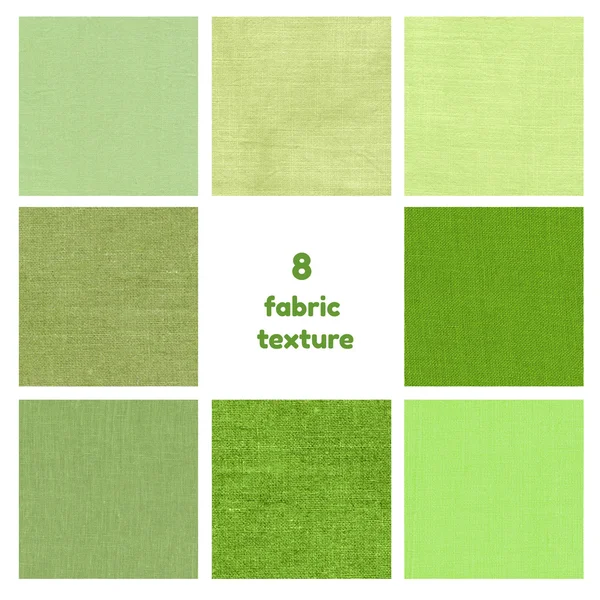 Green fabric texture set