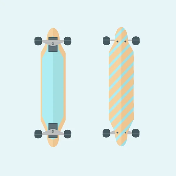 Longboard, skateboard. Vector.