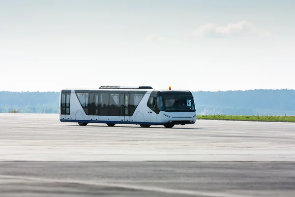 Airport bus on the taxiway