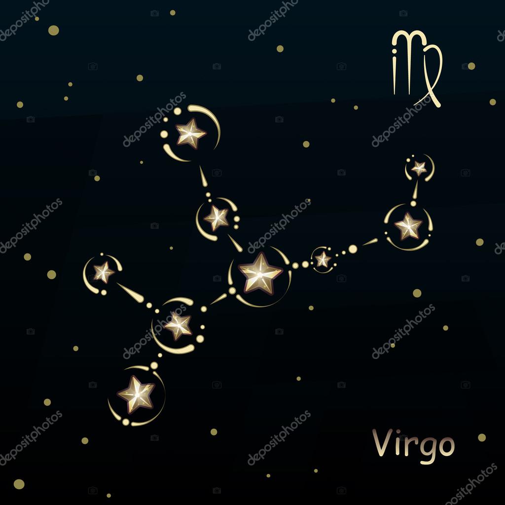 Jungfrau Sternzeichen — Stockvektor © Sweet_Tamarin #101434218