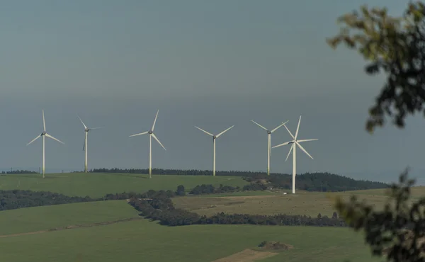 Wind power station in Krusne hory