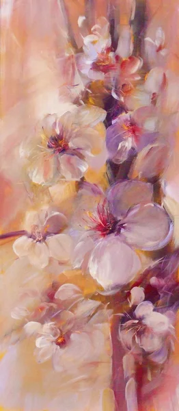 Almonds blossom handmade painting