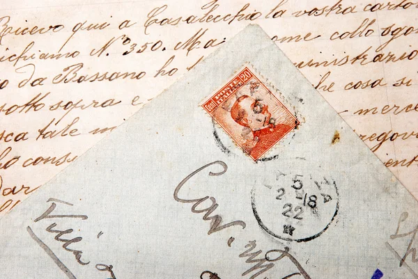 Envelope and old stamp