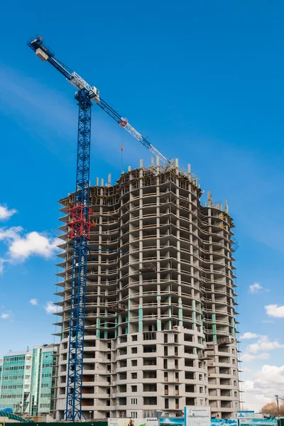 Construction of high-rise residential building in the residential complex \
