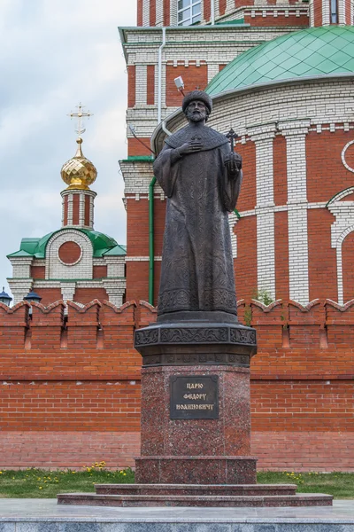Monument to the Tsar Fyodor Ivanovich. The Republic of Mari El, Yoshkar-Ola, Russia. 05/21/2016.