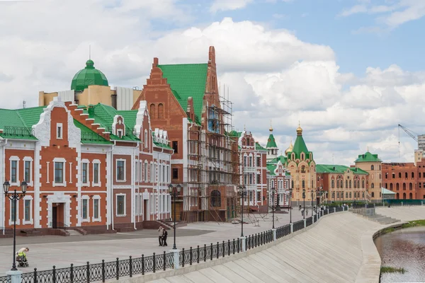 Area Gogol and beautiful home on the square. The Republic of Mari El, Yoshkar-Ola, Russia. 05/21/2016