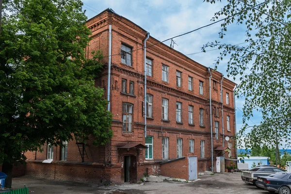 Old house in the city of Cheboksary, street Ivanov Konstantin 59, Chuvash Republic, Russia. 05/24/2016