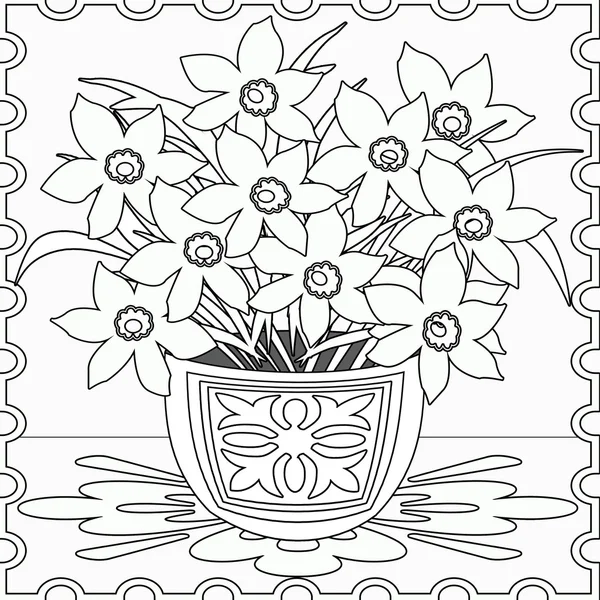 Coloring seamless pattern page book with decorative floral ornamental