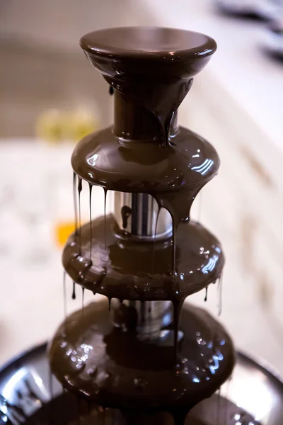 Chocolate fountain on wedding