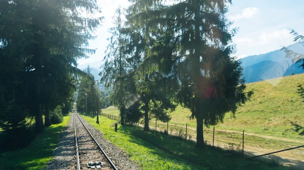 Railroad Tracks for Mountain Lift on Gubalowka