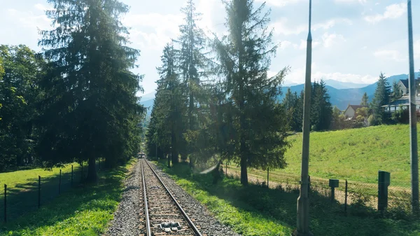 Railroad Tracks for Mountain Lift on Gubalowka