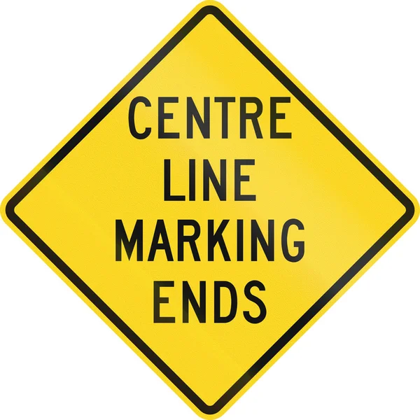 Centre Line Marking Ends in Canada