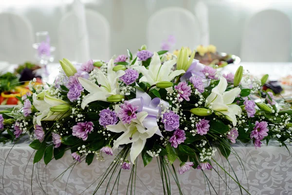 Bouquet of flowers in hall