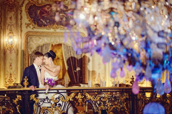 Wedding couple in elegant interior