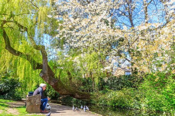 Sunny Day at London New River Walk, Canonbury