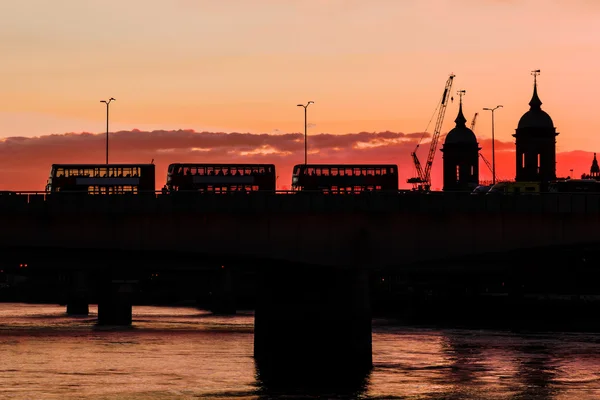 Silhouette of St. Paul and London Bridge