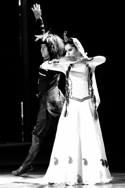 Traditional Azerbaijani wedding dance: man and woman