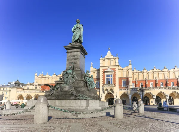 A view of the historical architecture in the old square in Krakow - Poland