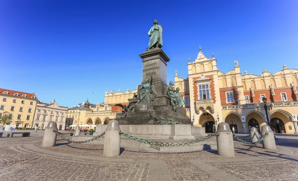 A view of the historical architecture in the old square in Krakow - Poland