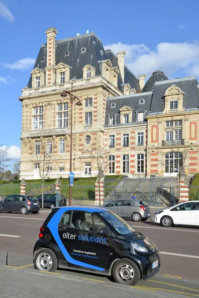 Electric car in Versailles city, France