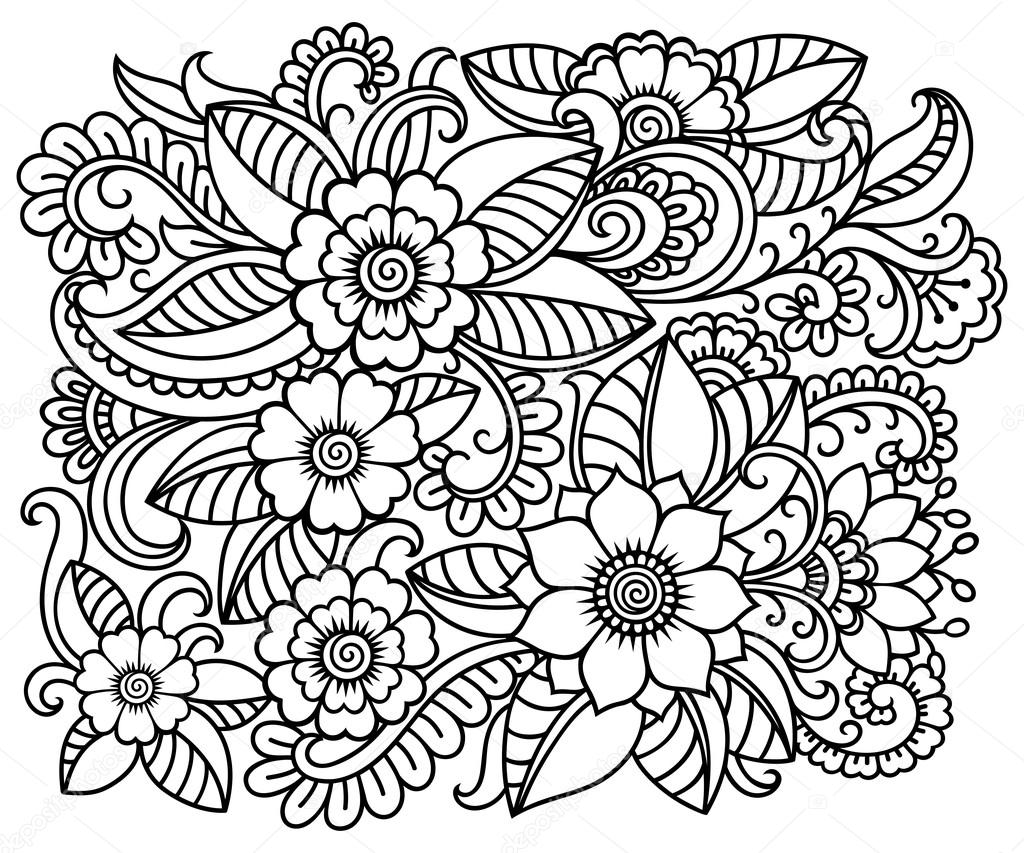 Doodle El Patr 243 N En Blanco Y Negro Patr 243 N De Flores Para | flores para colorear imgenes de archivo vectores doodle el Doodle El Patr 243 N En Blanco Y Negro Patr 243 N De Flores Para | flores para colorear imgenes de archivo vectores doodle el