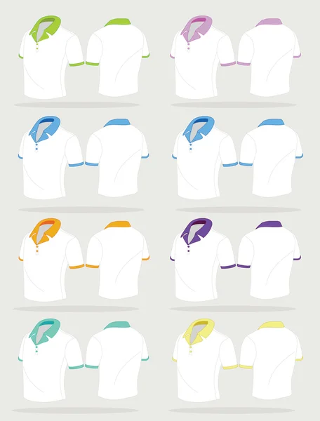 Polo Shirts white tone and tape color